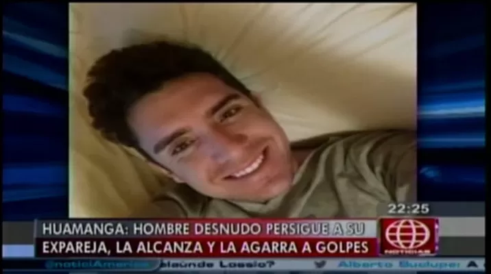 Pozo Palomino agredió a su pareja el 12 de julio pasado. Foto: captura América Noticias Pozo Palomino agredió a su pareja el 12 de julio pasado. Foto: captura América Noticias