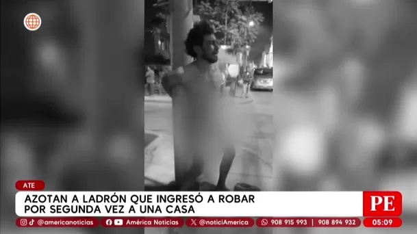 Azotan a ladrón que robó dos veces la misma casa en Huaycán. Foto: América Noticias