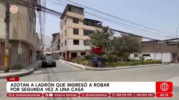 Azotan a ladrón que robó dos veces la misma casa en Huaycán. Foto: América Noticias