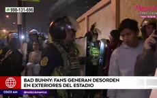 Bad Bunny: Fans generan desorden en exteriores del Estadio Nacional - Noticias de bad-bunny
