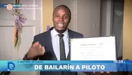 El bailador del pueblo culminó sus estudios de Aviación Comercial