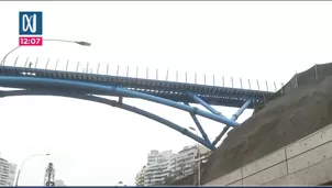 Bajada Armendáriz cerrada por desmontaje de grúa en Miraflores. Foto y video: Canal N