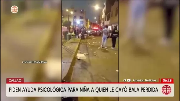 Una balacera en el Callao dejó cuatro heridos entre ellos una niña de nueve años alcanzada por una bala perdida/ América TV Una balacera en el Callao dejó cuatro heridos entre ellos una niña de nueve años alcanzada por una bala perdida/ América TV