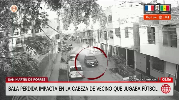 Bala perdida hiere a vecino en San Martín de Porres. Foto: América Noticias Bala perdida hiere a vecino en San Martín de Porres. Foto: América Noticias