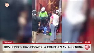 Cercado de Lima: Balacera en la avenida Argentina deja dos heridos. Foto y video: América Noticias