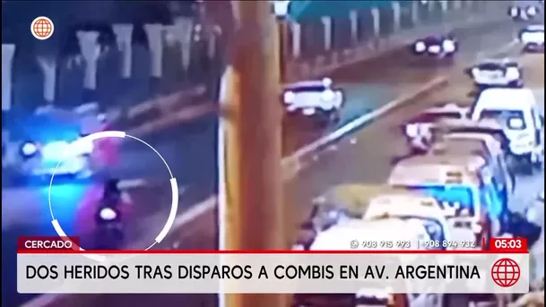 Cercado de Lima: Balacera en la avenida Argentina deja dos heridos. Foto: América Noticias