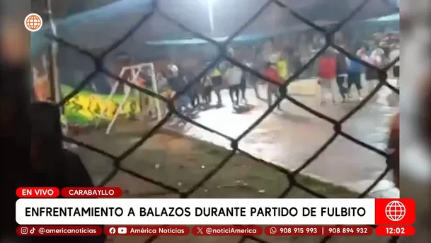 Enfrentamiento a balazos durante partido de fulbito en Carabayllo. Foto: América Noticias