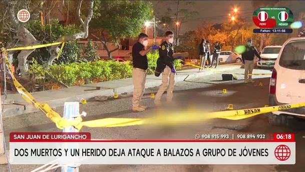 Balacera en San Juan de Lurigancho deja dos muertos. Foto: América Noticias Balacera en San Juan de Lurigancho deja dos muertos. Foto: América Noticias