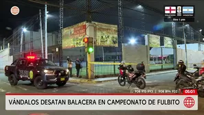 San Miguel: Balacera por tarjeta roja en partido de fulbito. Foto y video: América Noticias