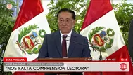 Balcázar: "Nos falta comprensión lectora"