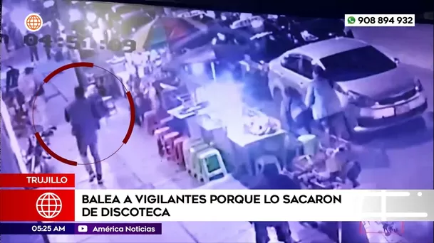 Balea a vigilantes porque lo sacaron de discoteca en Trujillo. Foto: América Noticias