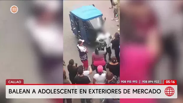 Balean a adolescente frente al Mercado Central del Callao. Foto: América Noticias