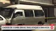 Balean a chofer de combi en atentado extorsivo en Cercado de Lima