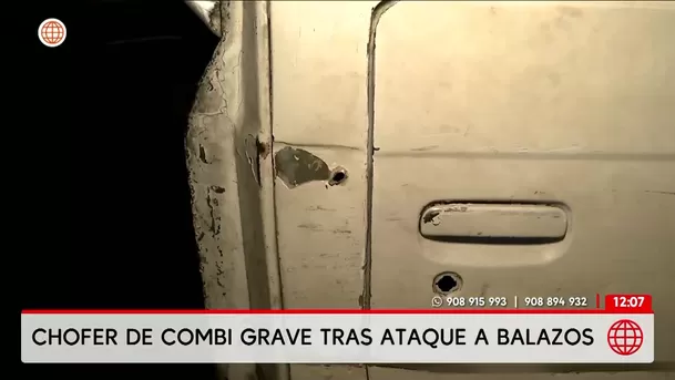 Balean a chofer de combi en atentado extorsivo en Cercado de Lima. Foto: América Noticias