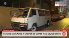 Balean a chofer de combi en Cercado de Lima