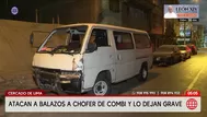 Balean a chofer de combi en Cercado de Lima
