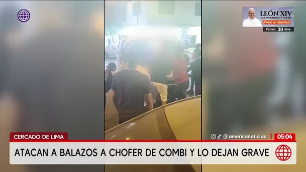 Balean a chofer de combi en Cercado de Lima. Foto: América Noticias Balean a chofer de combi en Cercado de Lima. Foto: América Noticias