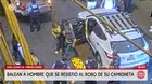 Balean a conductor tras resistirse al robo de su camioneta en SJM