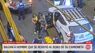 Balean a conductor tras resistirse al robo de su camioneta en SJM
