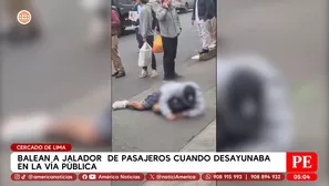 Balean a jalador de combis mientras desayunaba en el Cercado de Lima. Foto y video: América Noticias