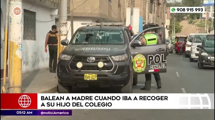 Balean a madre cuando iba a recoger a su hijo del colegio en El Agustino. Foto: América Noticias