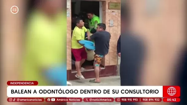 Balean a odontólogo dentro de su consultorio en Independencia. Foto: América Noticias