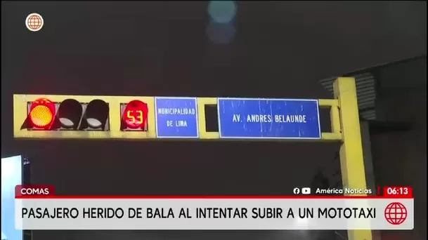 Pasajero resulta herido tras ataque a balazos en Comas/ América Noticias Pasajero resulta herido tras ataque a balazos en Comas/ América Noticias
