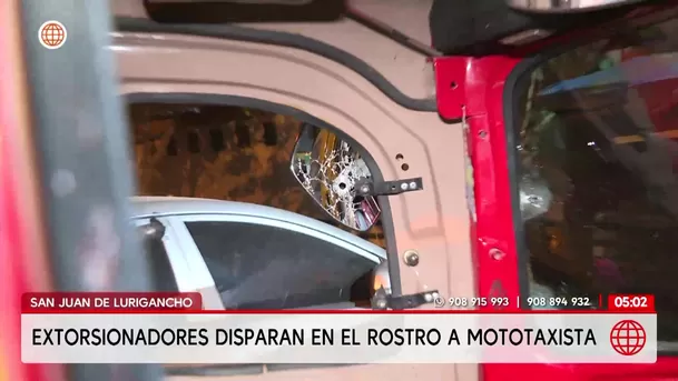 Balean en el rostro a mototaxista en San Juan de Lurigancho. Foto: América Noticias