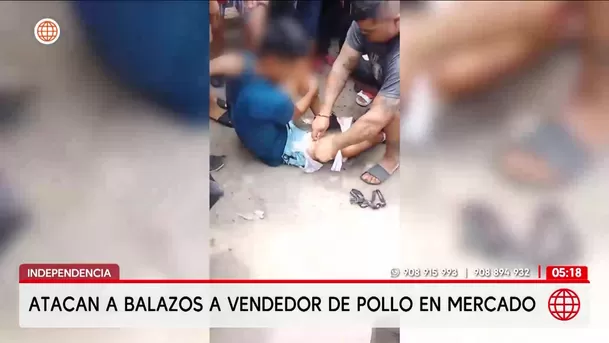 Balean a vendedor de pollo de 26 años en Independencia. Foto: América Noticias