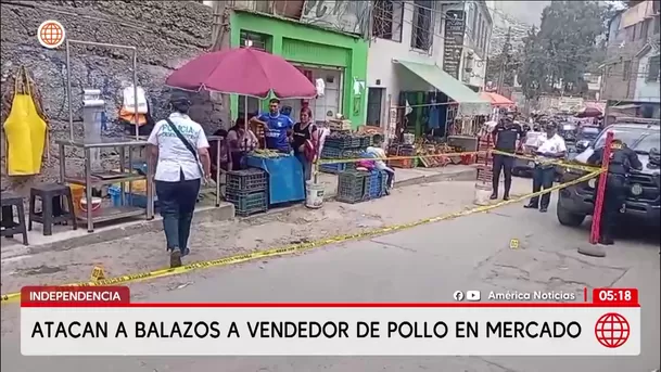 Balean a vendedor de pollo de 26 años en Independencia. Foto: América Noticias