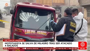  Balearon a mototaxista en SJL: tercer ataque en una semana. Foto y video: América TV