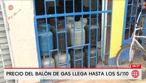 Balón de gas sube hasta los 110 soles en distritos de Lima. Foto y video: América Noticias