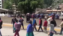 Paro y bloqueo de calles en Abancay. Fotoi: captura de video Canal N.