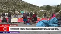 Las Bambas sigue en pie de lucha. Foto: América TV