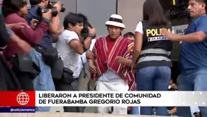 Gregorio Rojas fue liberado tras ocho días de estar detenido. Foto: América Noticias