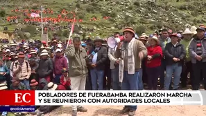 Marcha a minera Las Bambas. Foto: América Noticias