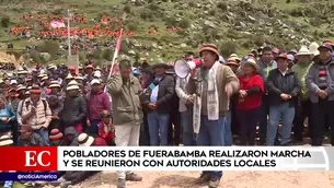 Marcha a minera Las Bambas. Foto: América Noticias