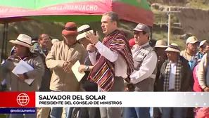 Salvador del Solar se reunió con comuneros por Las Bambas. Foto: América Noticias.