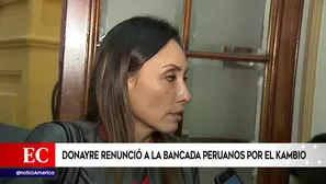 Patricia Donayre renunció a la bancada. Foto: captura de TV