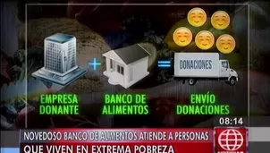 El ‘Banco de alimentos’ colabora con la alimentación de más de cinco mil personas. Foto: captura América Noticias.