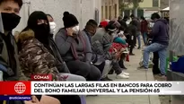 Filas en el Banco de la Nación.