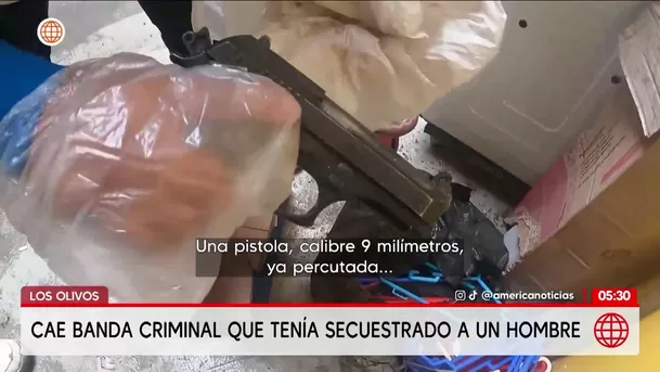 Banda criminal cae con un secuestrado en Los Olivos. Foto: América Noticias Banda criminal cae con un secuestrado en Los Olivos. Foto: América Noticias
