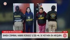 Banda criminal habría robado S/250 mil de notaría en Arequipa. Foto y video: Unidad de investigación