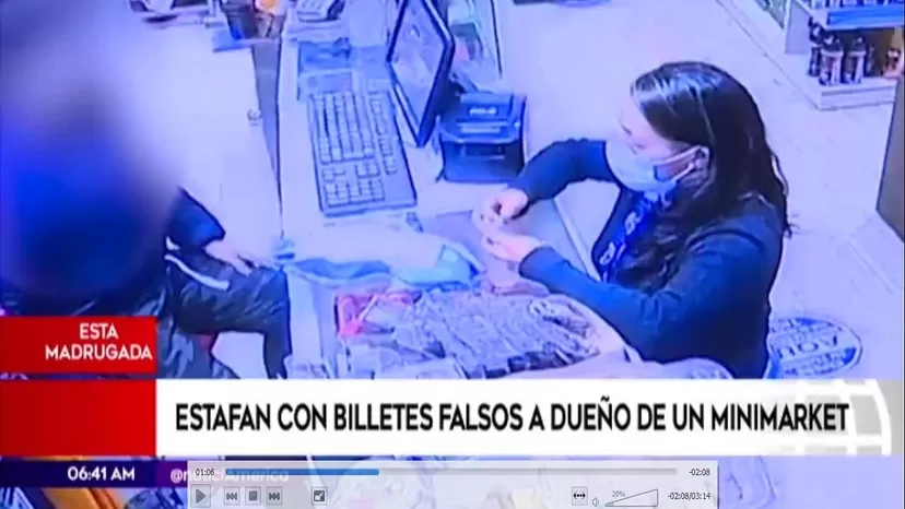 Banda de falsificadores estafa con billetes falsos al cajero de un minimarket