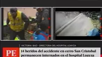 Heridos en accidente en el Cerro San Cristóbal. Foto: captura de TV