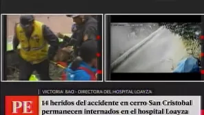 Heridos en accidente en el Cerro San Cristóbal. Foto: captura de TV