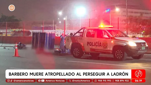 Barbero muere atropellado al perseguir a ladrón en Santa Anita. Foto: América Noticias