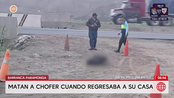 Asesinan a chofer en Barraca-Paramonga. Foto: América Noticias Asesinan a chofer en Barraca-Paramonga. Foto: América Noticias