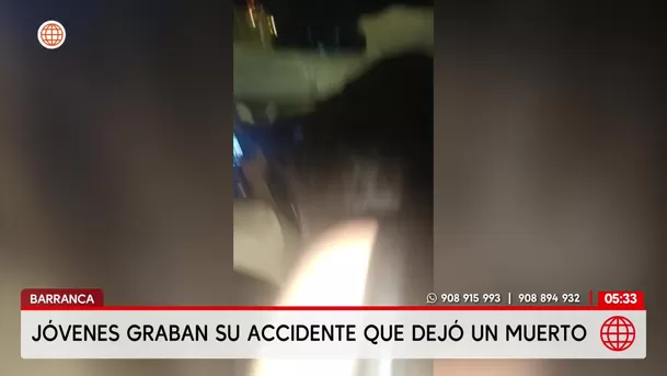 Un muerto tras despiste de camioneta cuyos ocupantes grabaron el accidente en Barranca. Foto: América Noticias