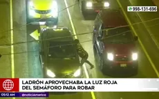 Barranco: Delincuente aprovecha la luz roja de semáforo para robar - Noticias de barranco